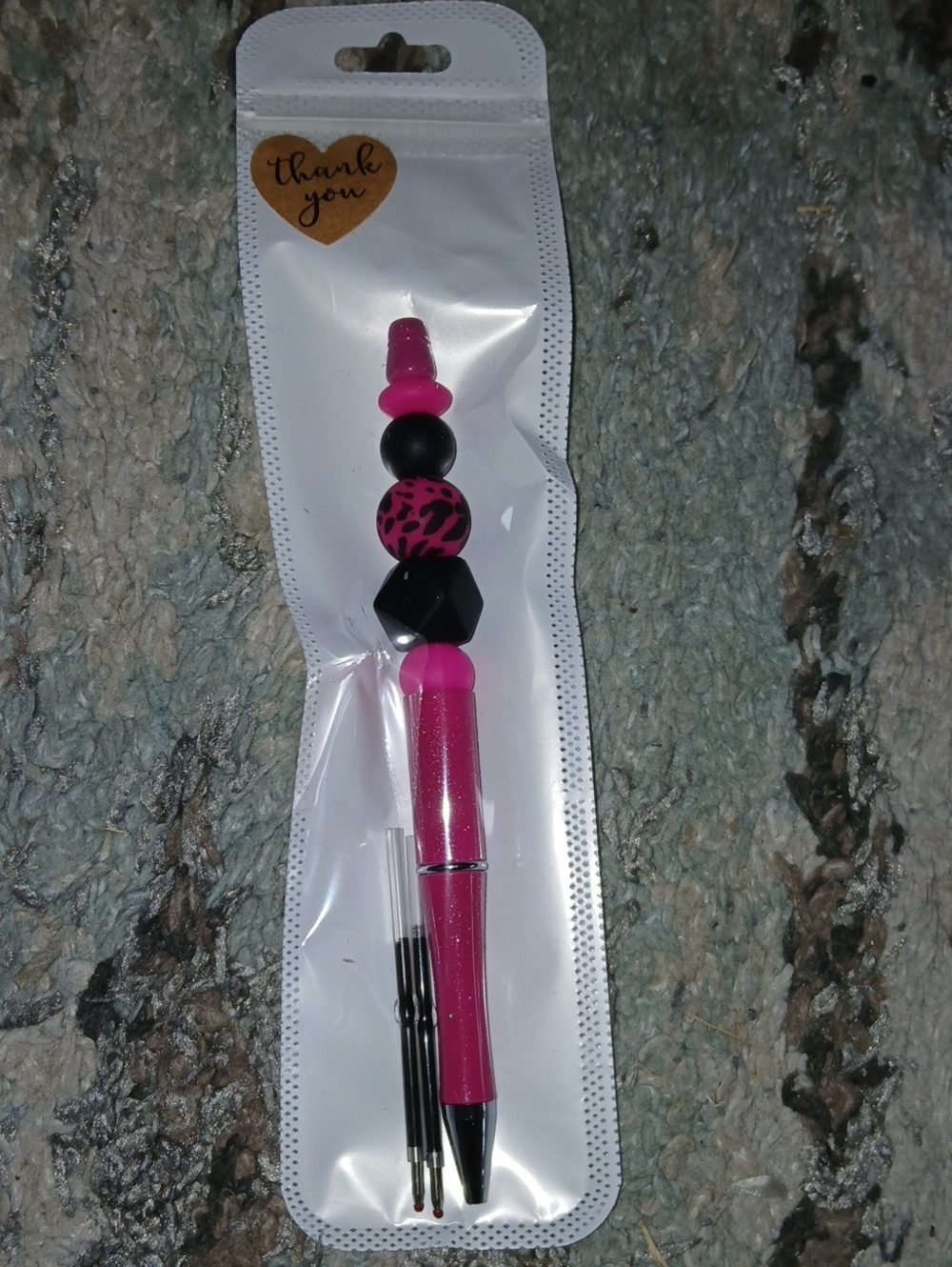 Pink Beaded Pen